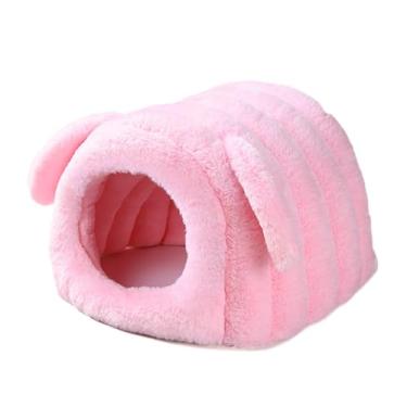 Imagem de Baoblaze Cama/Abrigo para Hamster, Fofo, Adorável, Lavável e Macio, Ideal para Pequenos Animais de Estimação, como Furão Anão, Ouriço, Chinchila e Outros, Rosa