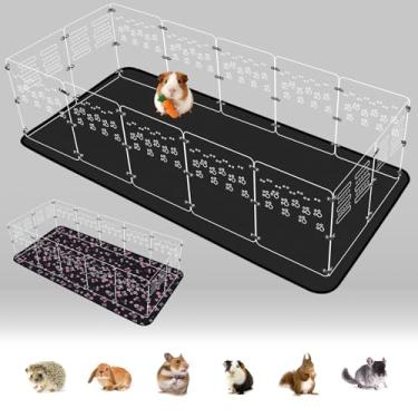 Imagem de Gaiola de acrílico para porquinho-da-índia, 152 cm C x 60 cm L x 40 A, com tapete impermeável, elevado, também para coelhos, codornas de botão, ouriços, furões e outros animais pequenos.