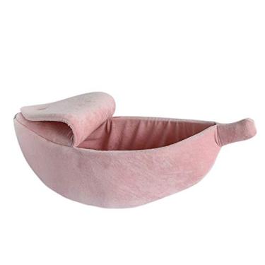 Imagem de Cama de Gato Banana Casa Almofada Cachorro Quarto Portátil Cesto Quente para Pet Suprimentos Tapete