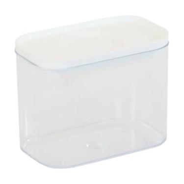 Imagem de Pote Hermético a Vácuo 1L – Plástico com Tampa Fosca Branca, Conservação Prolongada e Armazenamento Prático