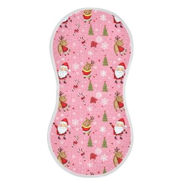 Imagem de xigua Conjunto de 1 panos de musselina de Papai Noel para arrotar bebês, super macios e absorventes, roupas de arroto de algodão, presente de chá para recém-nascidos, bebês meninas e meninos