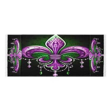 Imagem de Wassud Capas de lavadora e secadora de símbolos roxos, protetor de lavadora com sacos de armazenamento, capa de geladeira à prova de poeira com bolsos para lavanderia doméstica, cozinha, 120 x 55 cm