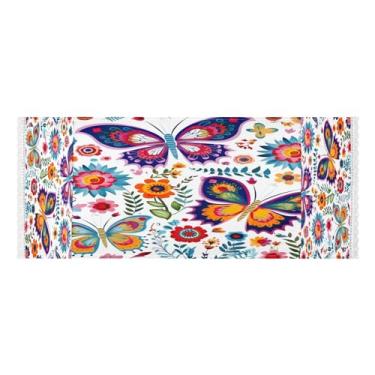 Imagem de Wassud Capas de lavadora e secadora de padrão floral colorido, protetor de lavadora com sacos de armazenamento, capa de geladeira à prova de poeira com bolsos para lavanderia doméstica, cozinha, 120 x