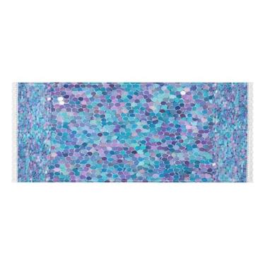 Imagem de Wassud Capas de lavadora e secadora de círculos de glitter azul, protetor de lavadora com sacos de armazenamento, capa de geladeira à prova de poeira com bolsos para lavanderia doméstica, cozinha, 120