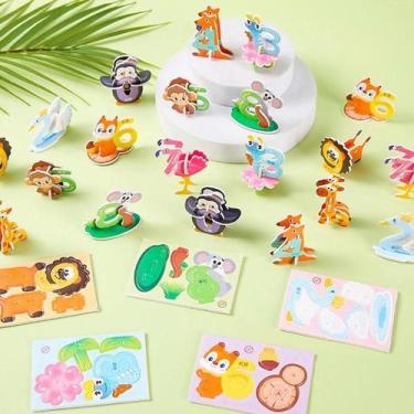 Imagem de Brinquedos Educativos De Quebra-Cabeça 3D De Animais Em Cartoon Para C