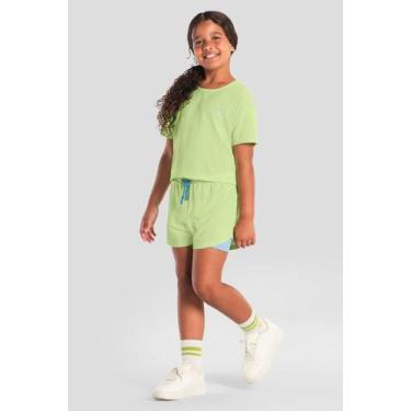 Imagem de Shorts infantil menina esportivo brandili -Verde, Verde, 8