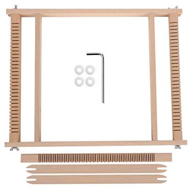 Imagem de Kit de moldura de tecelagem Ainoli Madeira de faia Brinquedo infantil DIY Máquina de tricô tecelão de tapeçaria feito à mão