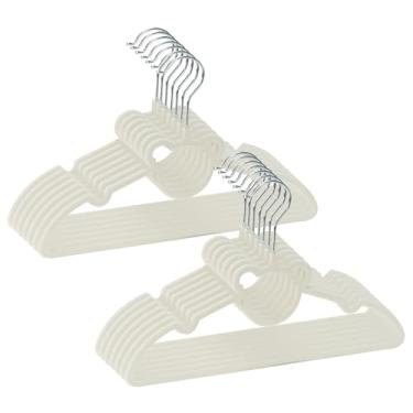 Imagem de Cabides de veludo para bebês – Pacote com 50 cabides de veludo para crianças de 32,5 cm, antiderrapante, ultrafino, cabide infantil para armário com economia de espaço