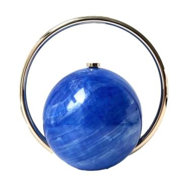 Imagem de Bolsa feminina com bola de mármore para noite, bolsas elegantes e luxuosas, para festas, férias, casamentos, Azul, Casual