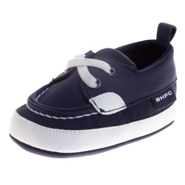 Imagem de Josmo Tênis unissex para bebês meninos e meninas – Sapatos infantis sem cadarço para primeira caminhada, tênis casual infantil (tamanho 2-4 infantil), Azul, 17
