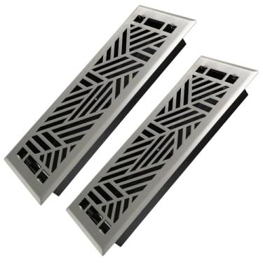 Imagem de Howeall Pacote com 2 unidades de 10 x 30 cm, registro de piso caminhável, fácil ajuste, alavanca de suprimento de ar, saídas de chão - Design Brooklyn - Tampa de ventilação para piso doméstico