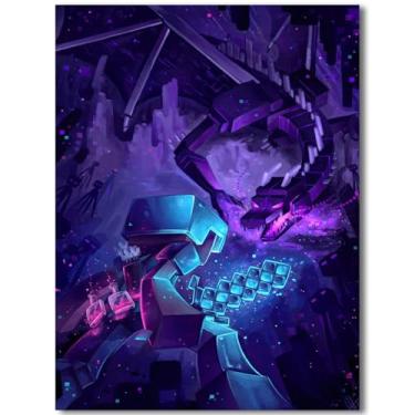 Imagem de Hilycen Pôster Minecraft para fãs crianças presentes - Game Minecraft Posters impressão em tela imagem para quarto de meninos adolescentes meninas quarto decoração de parede