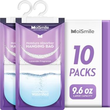 Imagem de Absorventes de umidade de 272 g, pacote com 10, fragrância de lavanda