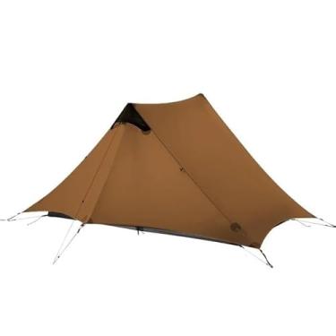 Imagem de Lona de toldo de acampamento durável à prova d'água leve para tenda ao ar livre para uso multiuso (cáqui 2P 3 estações)