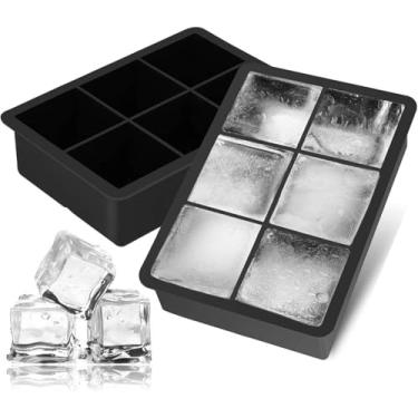 Imagem de Kit 2 Forma De Silicone Gelo Cubo Grande Cubos Drink Whisky