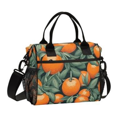 Imagem de GAIGEO Lancheira isolada laranja com alças, lancheiras isoladas, lancheira de viagem, M