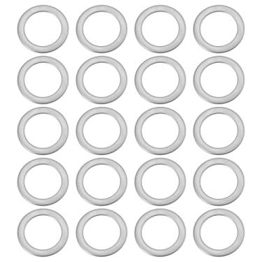 Imagem de ECSiNG 20 peças espaçador de pedal de bicicleta 304 arruela de aço inoxidável 14 x 20 x 0,5 mm para bicicleta de montanha