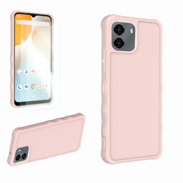 Imagem de CWEIYUSHU Capa compatível com BLU G35 [com 2 peças de protetor de tela de vidro temperado] rosa