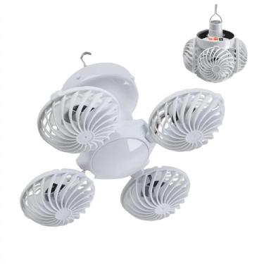 Imagem de Lâmpada Solar Dobrável 2 Em 1 Com Ventilador, Certificada Pela CE, Lâmpada Portátil Para Barraca, Luzes LED Dobráveis ​​recarregáveis ​​via USB, Luz Solar Dobrável Para Pesca Ao Ar Livre(1pc)