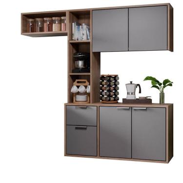 Imagem de Cozinha Compacta Poema - Ssx Multicoisas Freijó-grafite