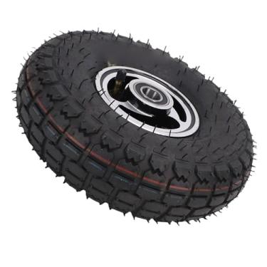 Imagem de Zhjvihx Pneu para Carrinho de Mão de 10 Polegadas, Roda de Substituição de Borracha 3,50 4 Com Rolamentos 6204 e Banda de Rodagem Antiderrapante, para Carrinho de Caminhão de Mão Dolly