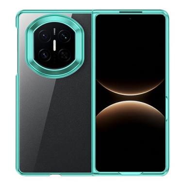 Imagem de LTLMYDAM Capa transparente para Huawei Mate X7, capa galvanizada fina minimalista antiamarelamento capa traseira de policarbonato transparente, verde, Mate X7