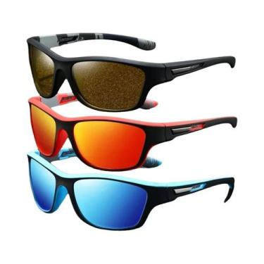 Imagem de Óculos De Sol Esportivos Unissex UV400 3PCS Para Corrida, Pesca, Cicli