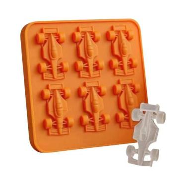 Imagem de Forma De Silicone Para Cubos De Gelo Em Forma De Carro De Corrida Com 