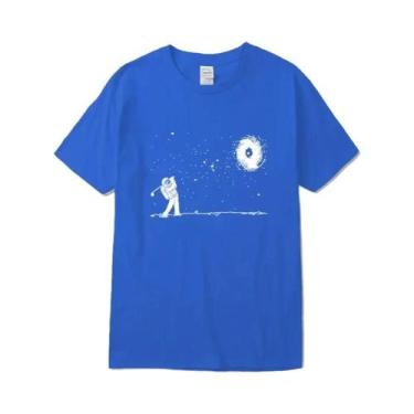 Imagem de Camiseta Masculina De Verão De Algodão Com Estampa Engraçada De Astron