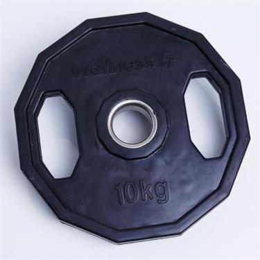 Imagem de Anilha poliuretano furacão olímpica 12 faces com pegada 10kg Wellness - WK016-Unissex