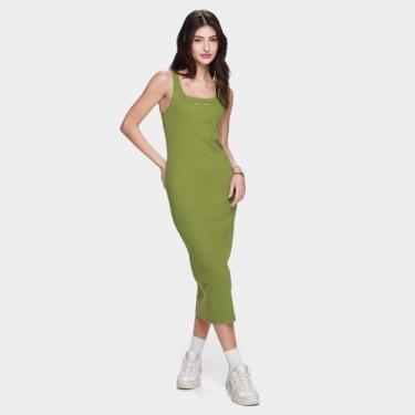 Imagem de Vestido Colcci Canelado Casual Feminino, Verde, G