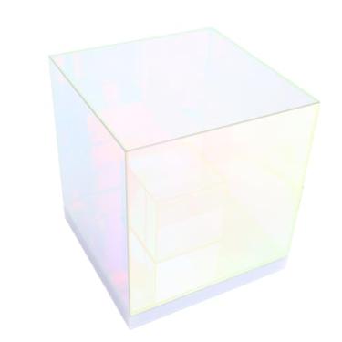 Imagem de aqxreight Cubo 3D LED Candeeiro de Mesa RGB Colorido Claro Moderno USB Mesa Quadrada Luz Noturna para Quarto Sala de Estar Sala de Jogos Lâmpada Resistente Resistente Acidental Garantindo ABS Arranhão