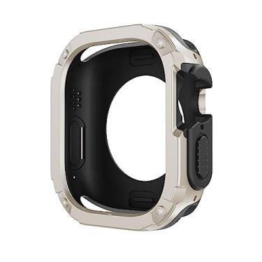 Imagem de KGFCE Capa 2 em 1 para Apple Watch Series 8/7/SE/6/5/4 Ultra de 41 mm, 45 mm, 40 mm, 44 mm, 49 mm, TPU (luz das estrelas, 40 mm)