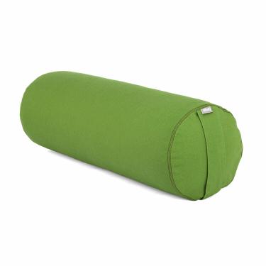 Imagem de YOGATERIA Bodhi Almofada Cilíndrica Bolster Eco |P/Meditação, Relaxamento e Yoga Restaurativa | Recheio de Kapok/fibra de paina e capa em algodão 65cm x 23cm (Verde Oliva)