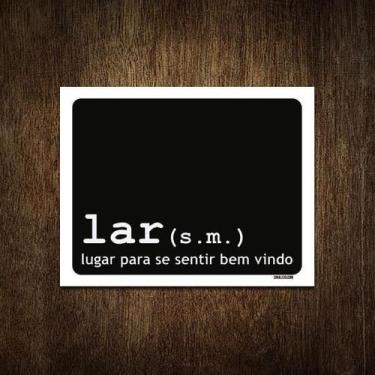 Imagem de Placa Decorativa - Lar Seja Bem Vindo 36X46 - Sinalizo.Com