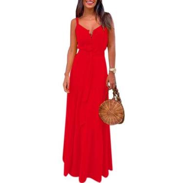 Imagem de Vestido Longo Camadas 3 Marias Decote Casual Festa Casamento Convidada