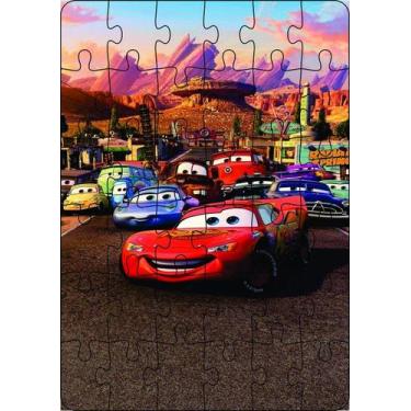 Imagem de Quebra-Cabeça Jogo Infantil Filme Carros 36 Peças MDF 18x26 - Brother'