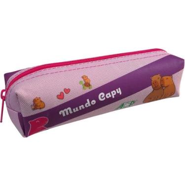 Imagem de Estojo Simples Mundo CAPY para 40 Lápis - ACP