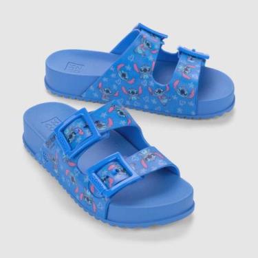 Imagem de Sandália Feminina Stitch Disney Partner Zaxy 19149, Azul hortencia, 36