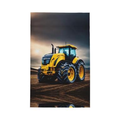 Imagem de XLLingL Company Farm Tractor Print Waffle Toalhas de cozinha, panos de prato de microfibra, para decoração e limpeza de cozinha - 1 peça