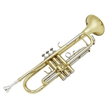 Imagem de Trompete padrão Bb, instrumentos de sopro ocidentais de bronze, bocal 7C, pano e luvas, para crianças e adultos iniciantes, estojo rígido, kit de limpeza