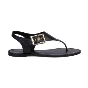 Imagem de Sandália Feminina Rasteira Minimalista Luiza Barcelos Preta, Preto, 35