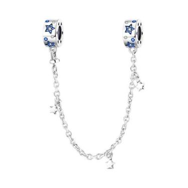 Imagem de Pulseira Feminina De Prata 925 Com Contas De Charme Café E Corrente De