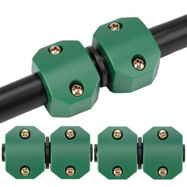 Imagem de Pangda Kit de reparo de mangueira de jardim com 2 unidades, serve para mangueiras de jardim de 9,5 mm / 12,5 mm, conector de mangueira de poliéster sem ferrugem com braçadeira