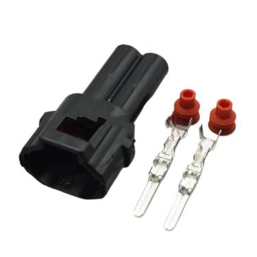 Imagem de SSXLSMYXGS Kit de conector elétrico à prova d'água de 2 pinos, conjunto de conector de fio automotivo selado masculino e feminino, 20 conjuntos compatíveis com MT090(Black Male,10Sets)