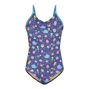 Imagem de Maiô Selene Alcinha Regulável Infantil - Marinho 8, Marinho, 8