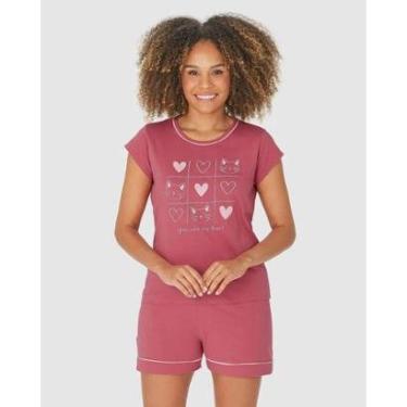 Imagem de Pijama Manga Curta Feminino Malha Malwee Ref. 120735-Feminino