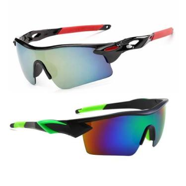 Imagem de Kit 2 Óculos De Sol Esportivo Bike Vôlei Pesca Corrida Speed MTB UV400