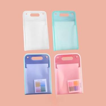 Imagem de Pasta Sanfonada A4 com 12 Divisórias e Prancheta para Documentos, Escritório e Estudo, Organização de Arquivos, Armazenamento Prático para Rotina Diária (Aleatório)