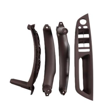 Imagem de Maçaneta interna da porta do carro, compatível com bmw x5, x5, e70, e71, e72, fibra de carbono, lhd, rhd, painel interno, capa de guarnição, 7 opções de cores(Mokka RHD)